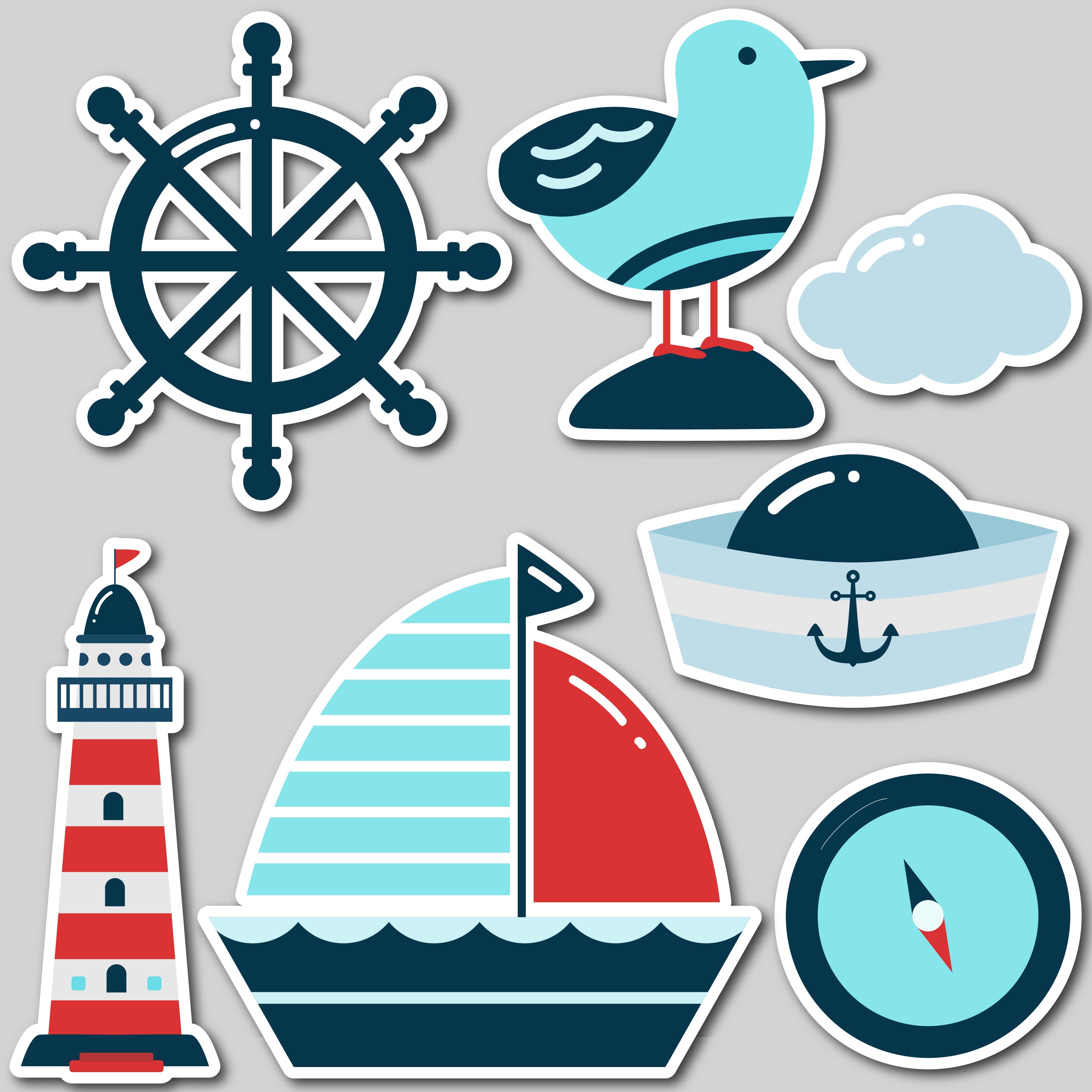 Sw Nautical Yard Card Set Yard Card Shop