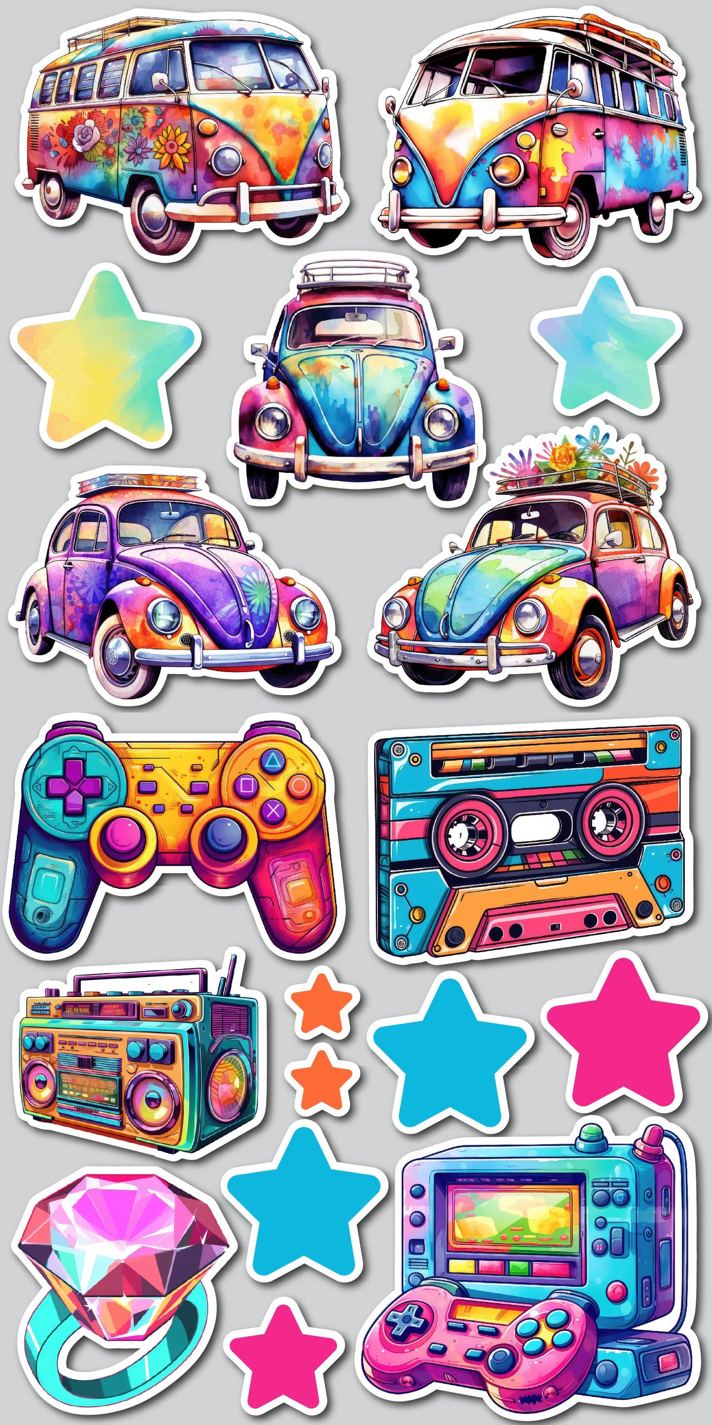 RETRO GAMING/SLUG BUG COMBO | Yard Card Set