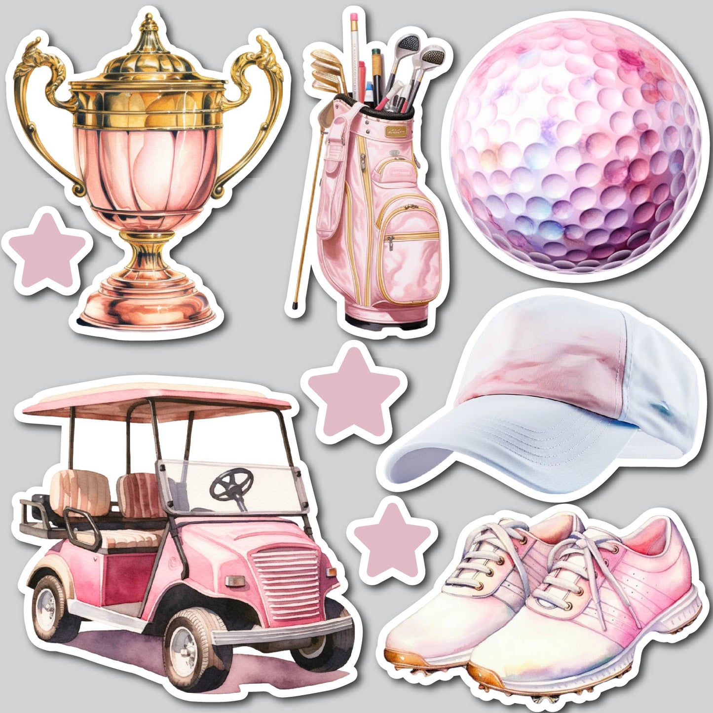 PINK GOLFER | Yard Card Set