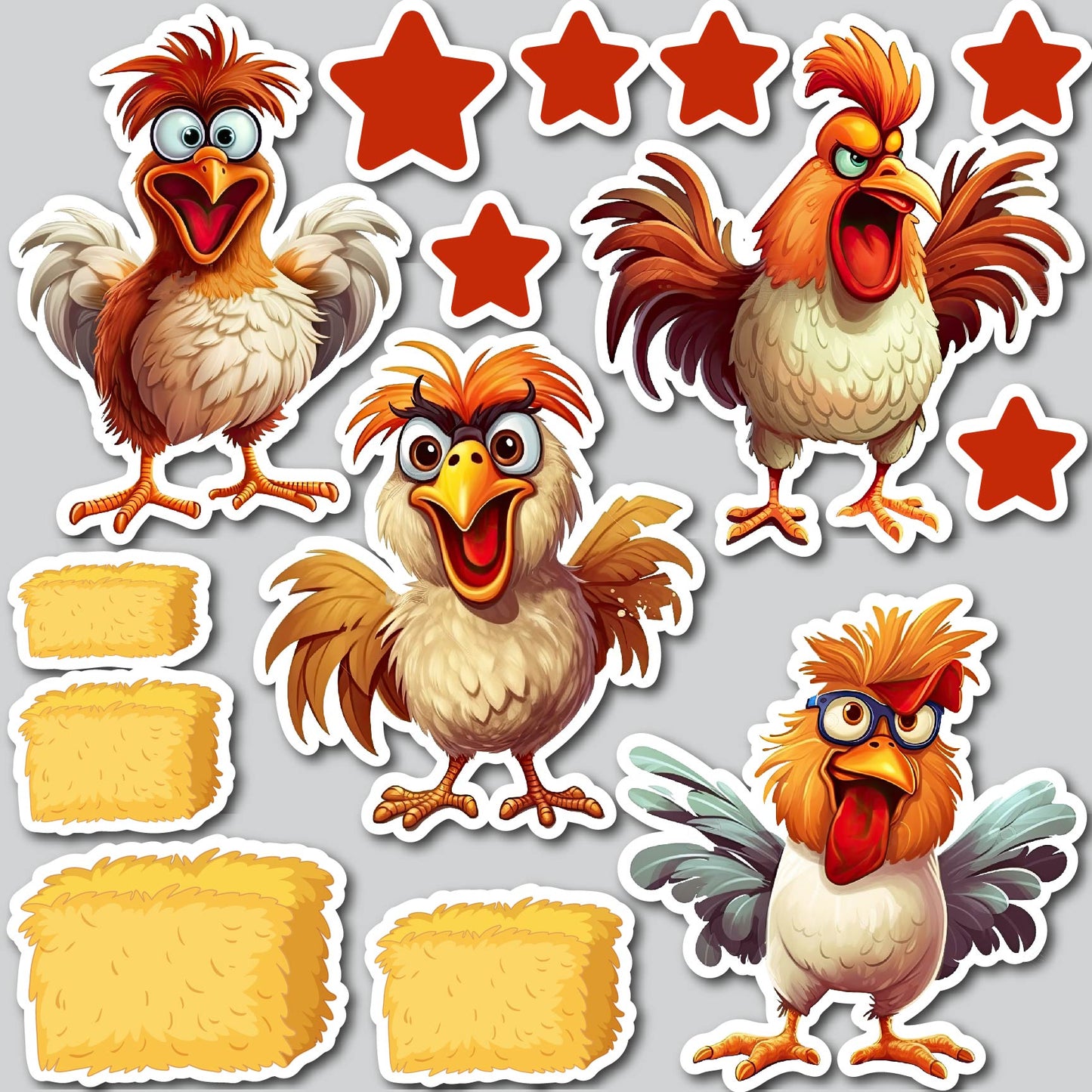 CRAZY CHICKENS | Yard Card Set