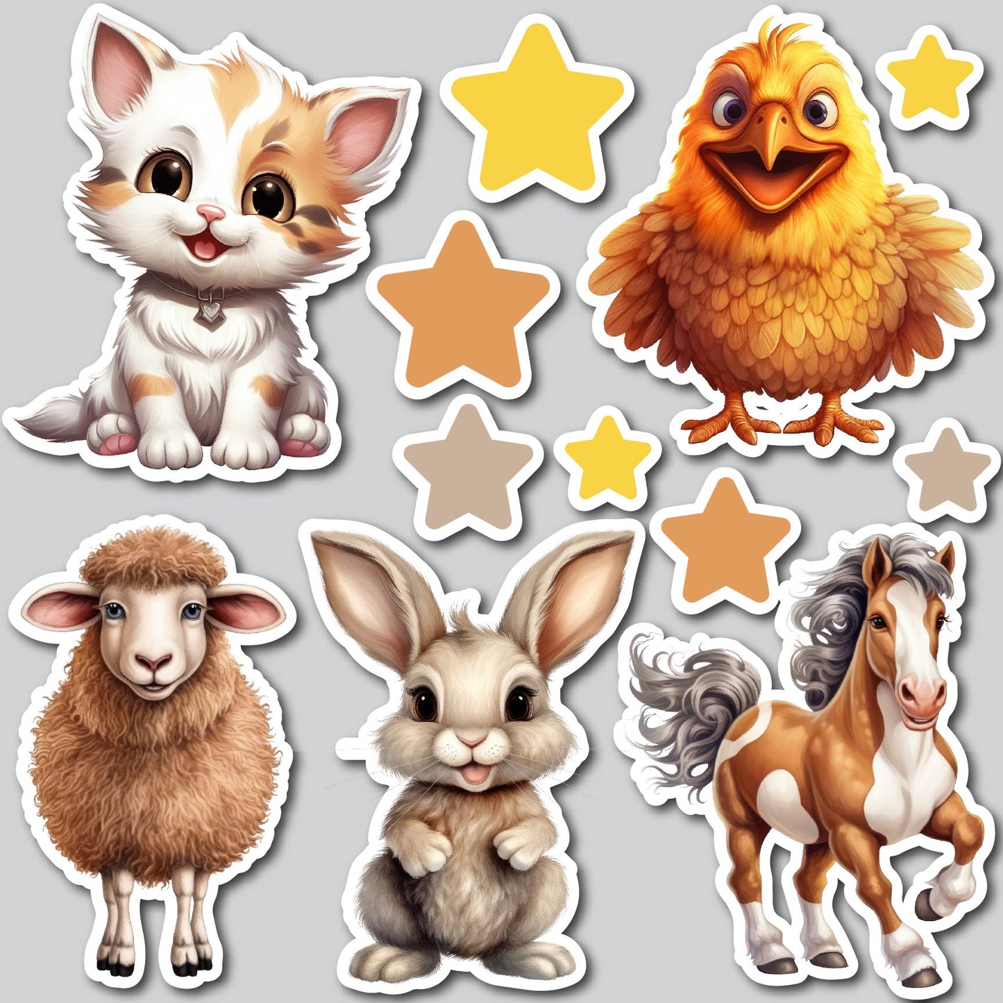 CUTE BABY ANIMALS (2) | Yard Card Set