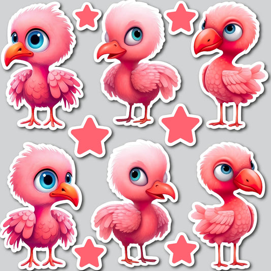 CUTE FLAMINGOS | Yard Card Set