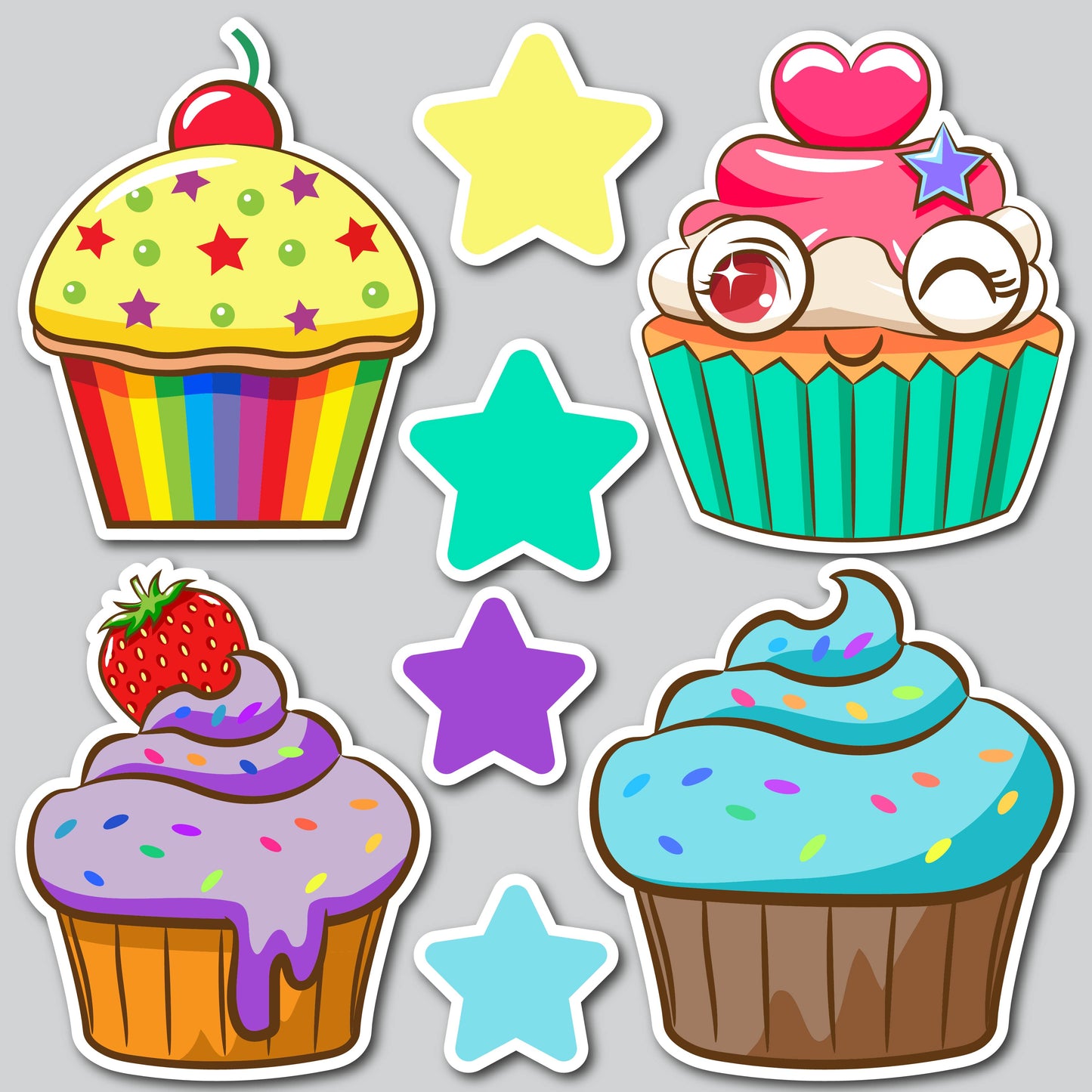 CUTE CUPCAKES | Yard Card Set