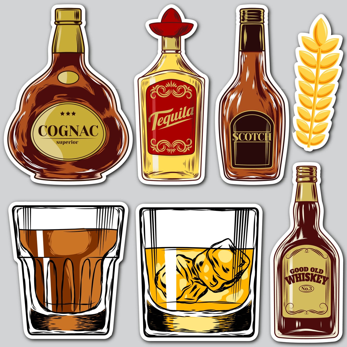 LIQUOR BOTTLES | Yard Card Set