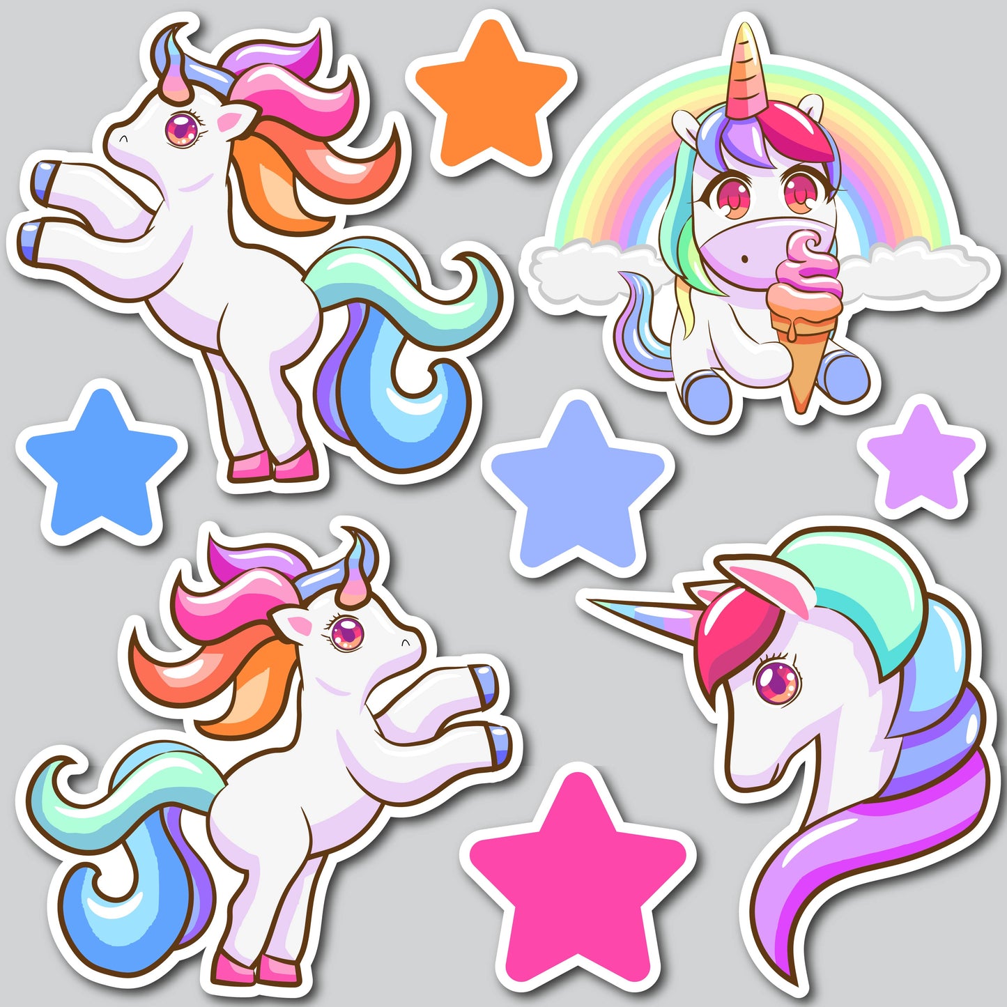 CUTE UNICORNS | Yard Card Set