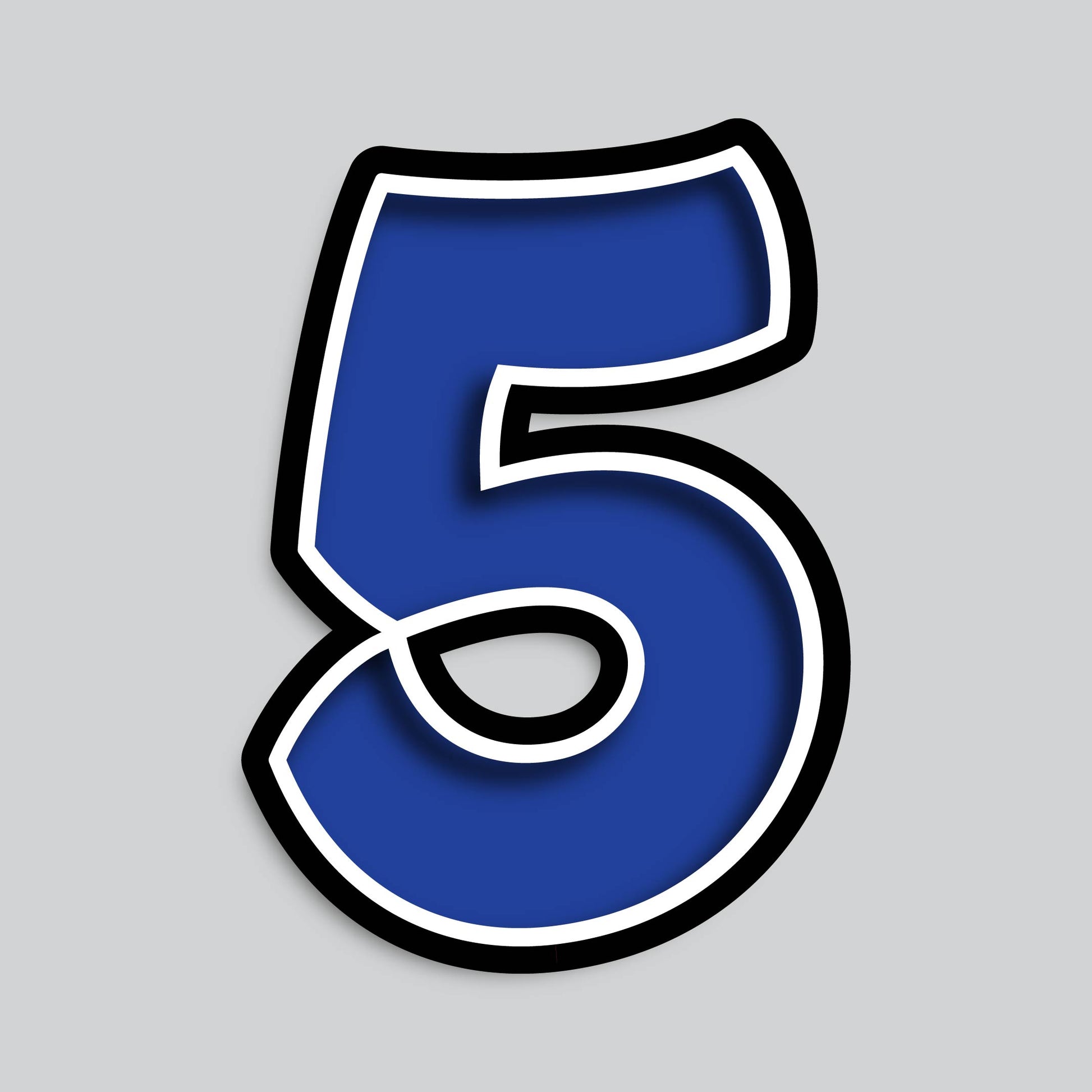 blue number 5