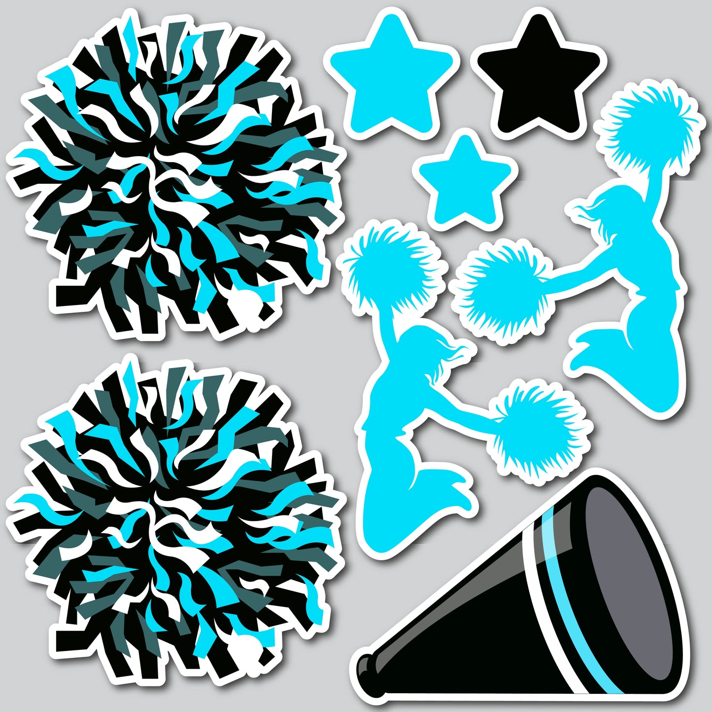 CHEERLEADER HALF SHEET - TEAL