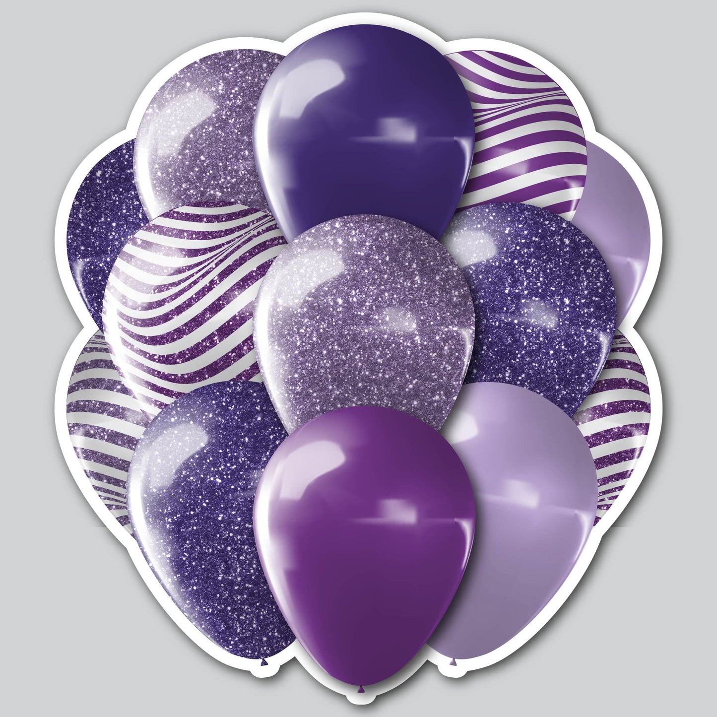 LARGE BALLOON CLUSTERS - PURPLE