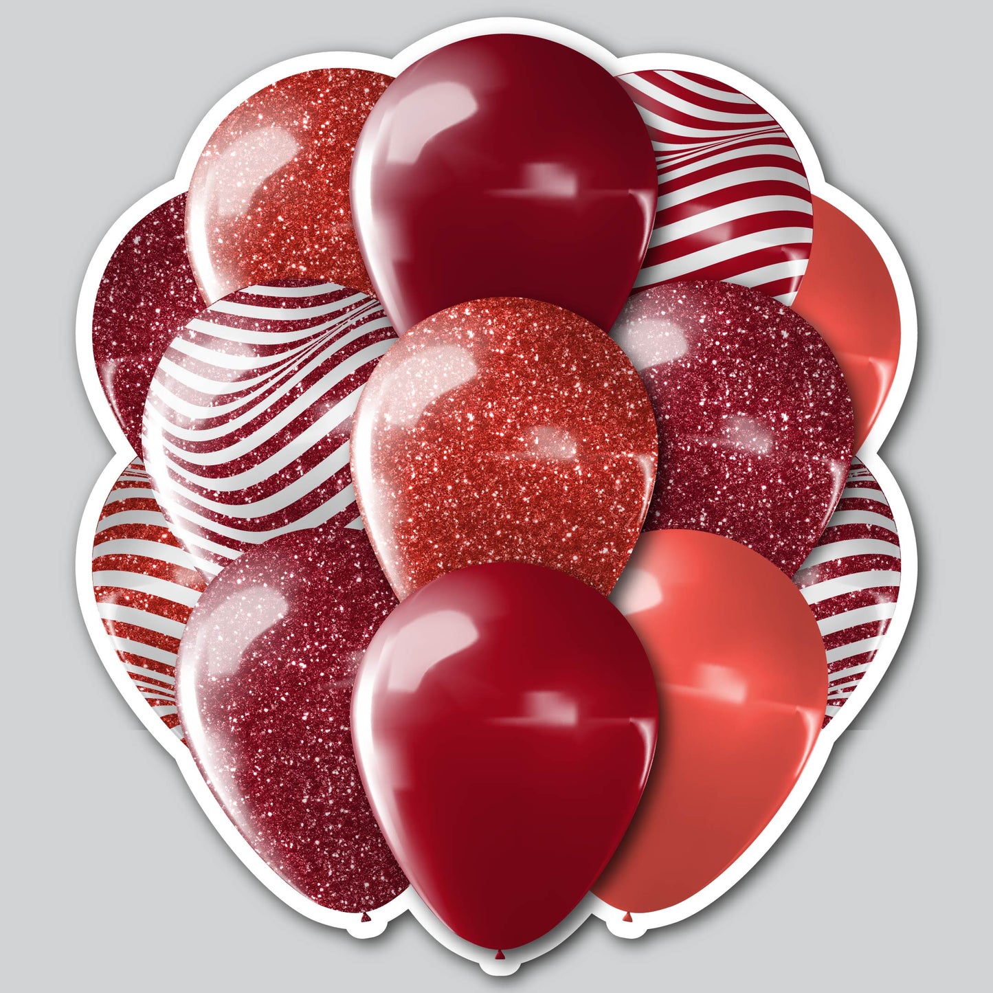 LARGE BALLOON CLUSTERS - RED