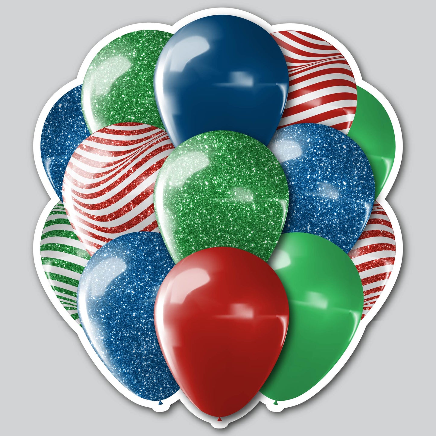 LARGE BALLOON CLUSTERS - RED/GREEN/BLUE