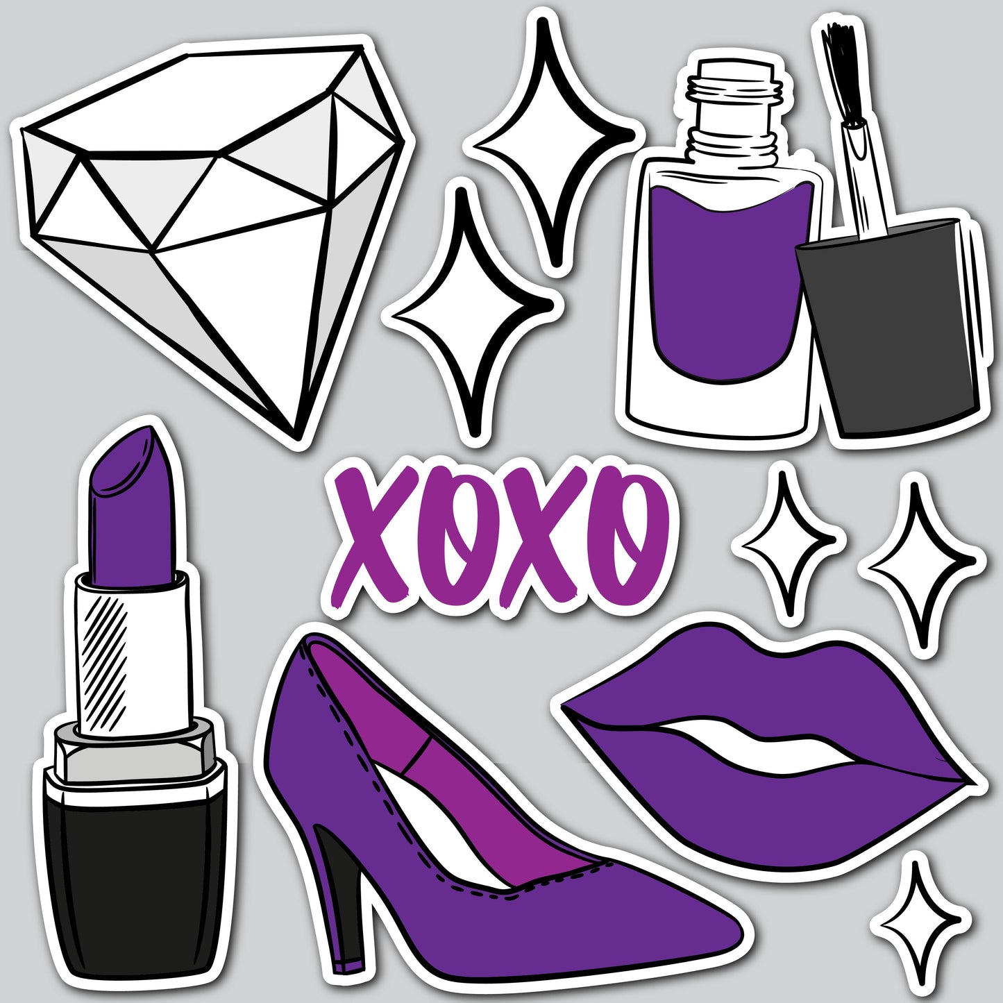 GIRL GLAM - PURPLE | Yard Card Set