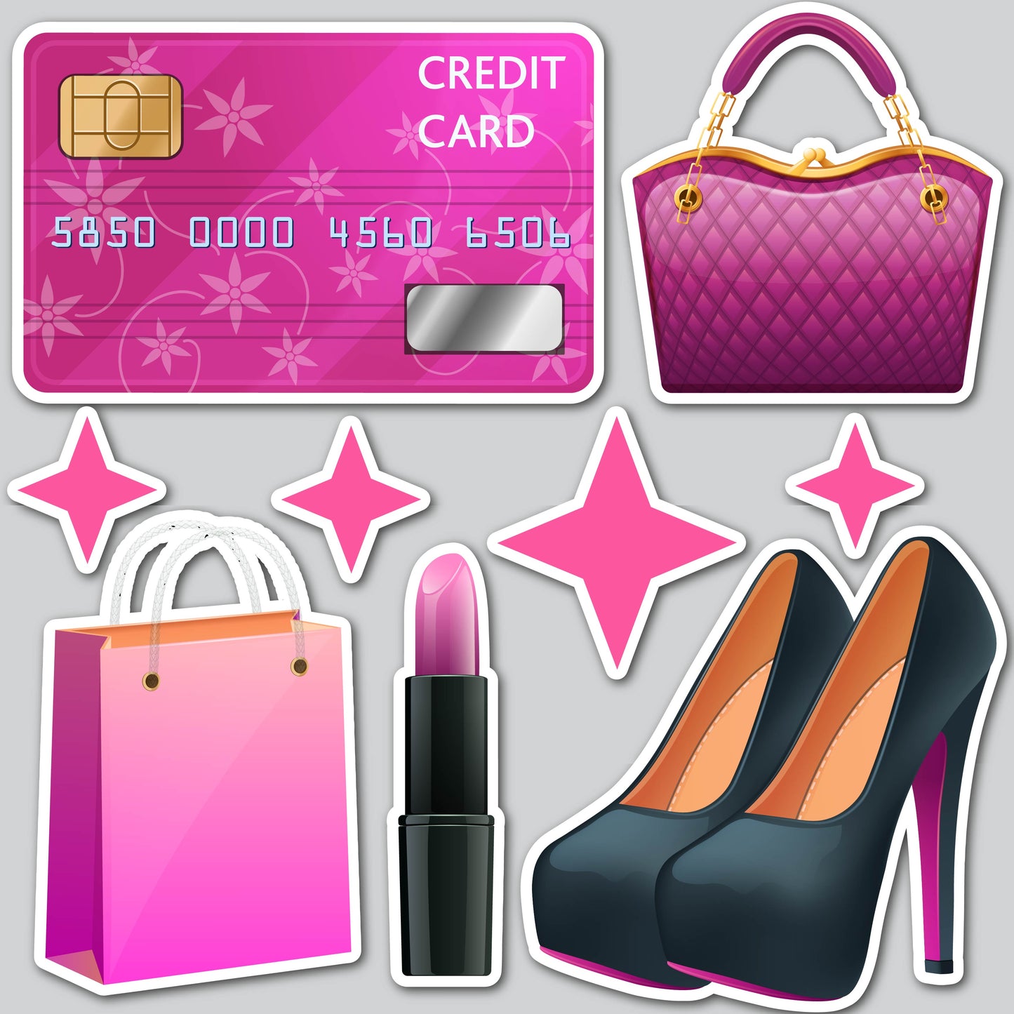 FEMALE SHOPPING SPREE - PINK | Yard Card Set