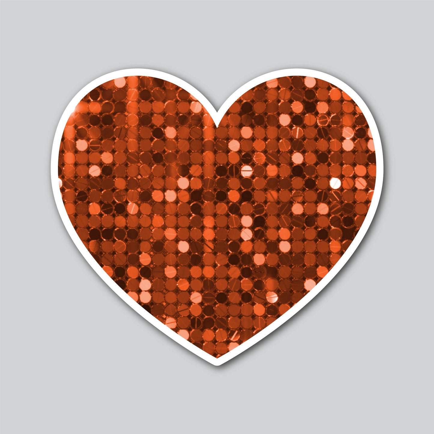 SINGLE HEART - SEQUIN ORANGE