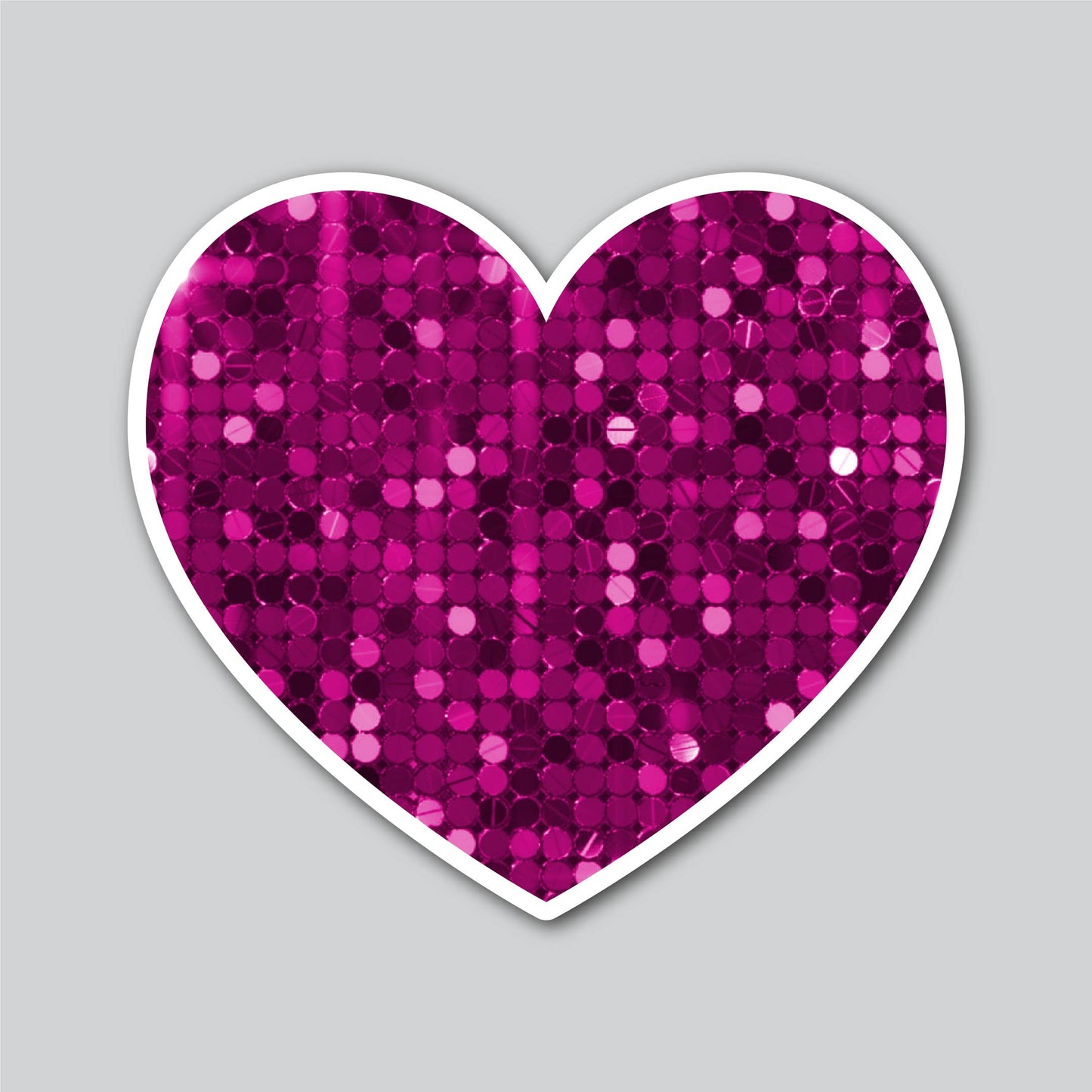 SINGLE HEART - SEQUIN PINK