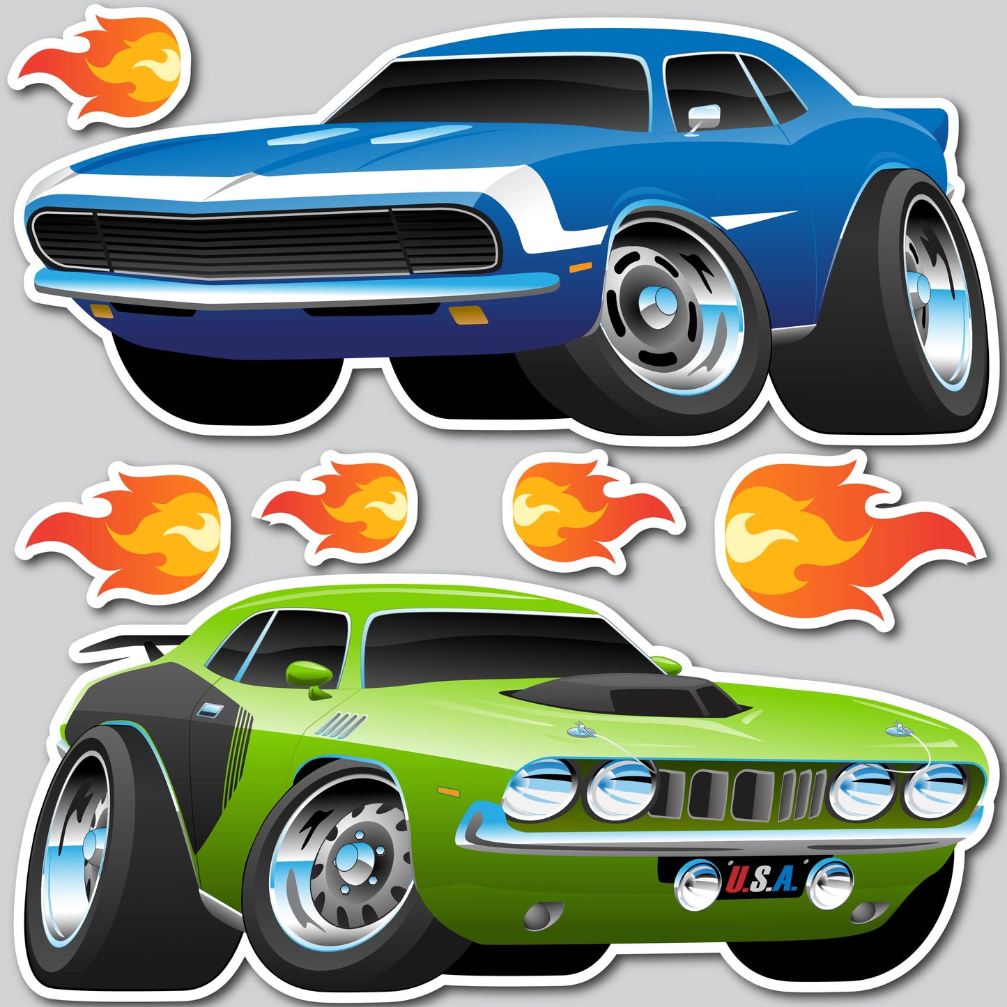 MUSCLE CARS | Yard Card Set