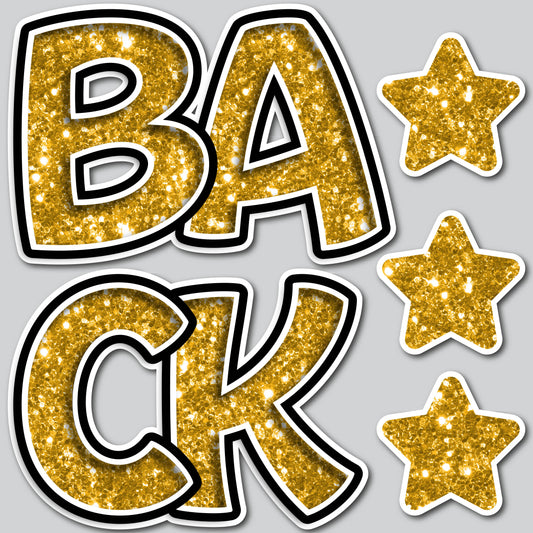 BACK EZ SET - GOLD CHUNKY GLITTER