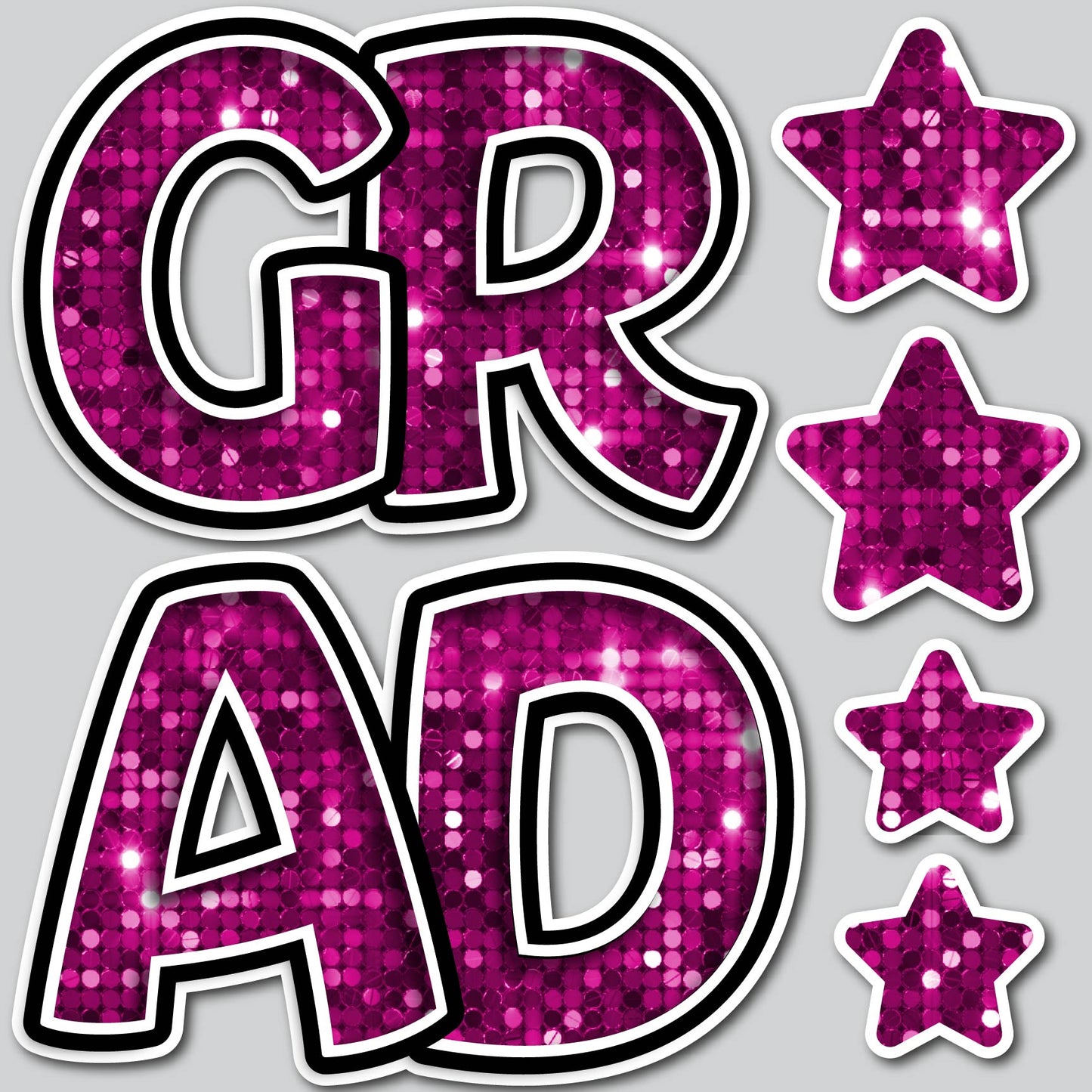 GRAD EZ SET - SEQUIN PINK