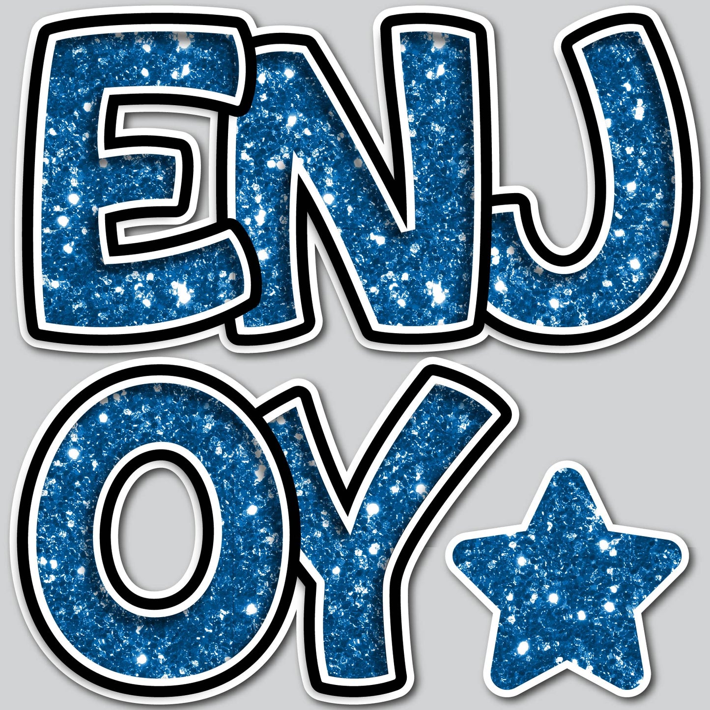 ENJOY EZ SET -  BLUE CHUNKY GLITTER