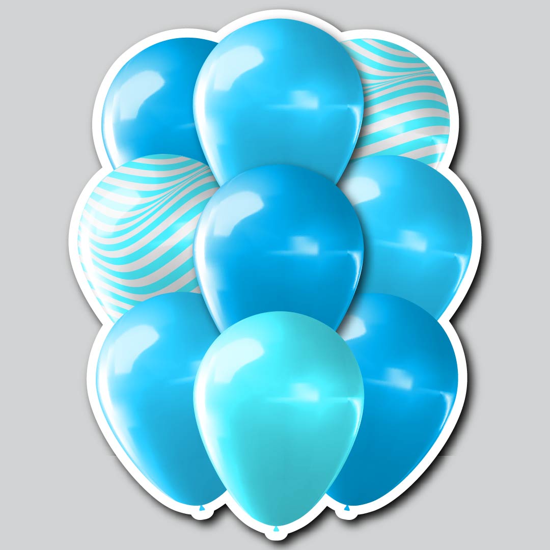 MEDIUM BALLOON CLUSTERS - BLUES