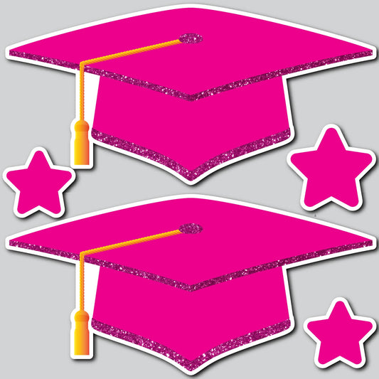 LARGE GRAD CAPS - PINK