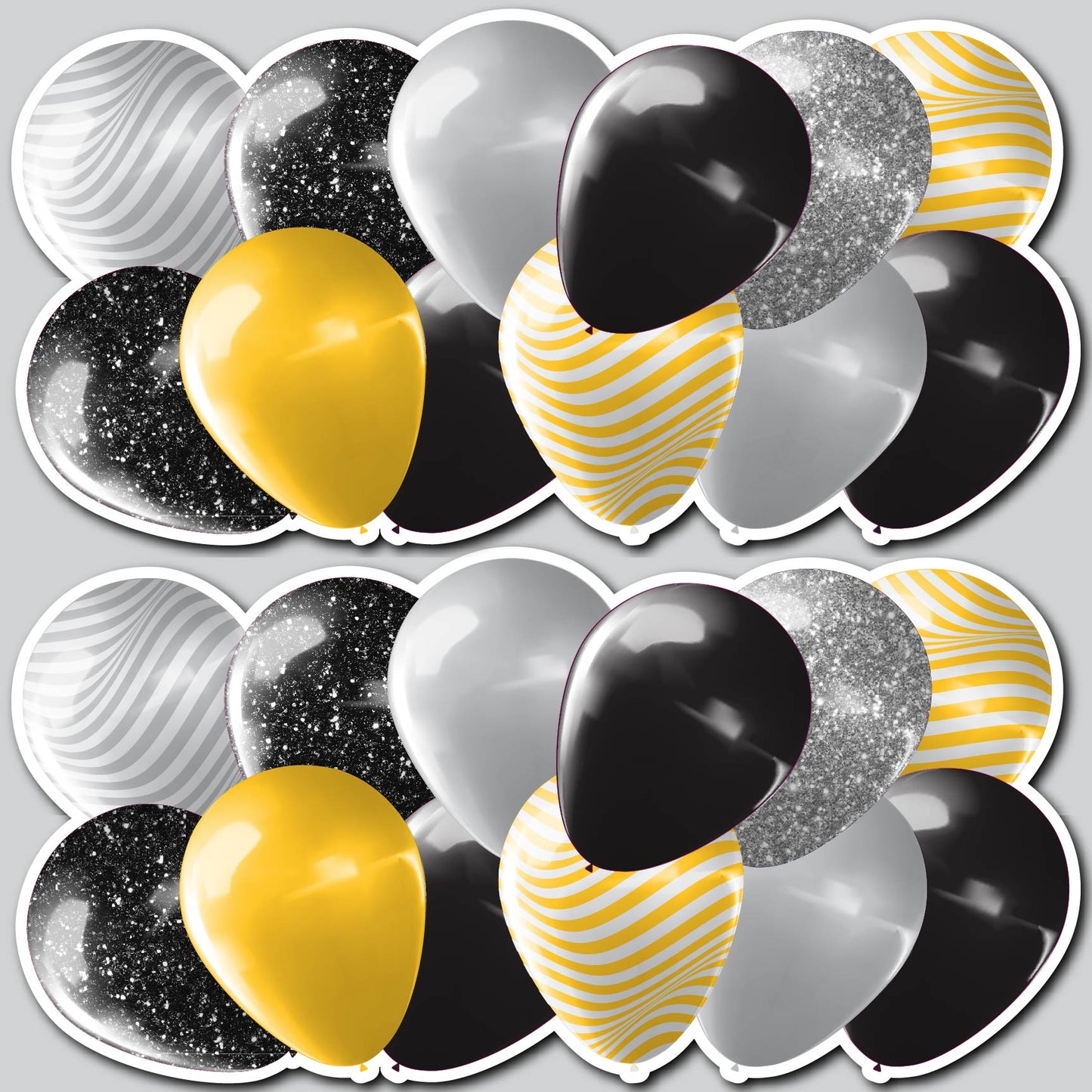 BALLOON PANEL STYLE 1 - BLACK/GOLD/SILVER