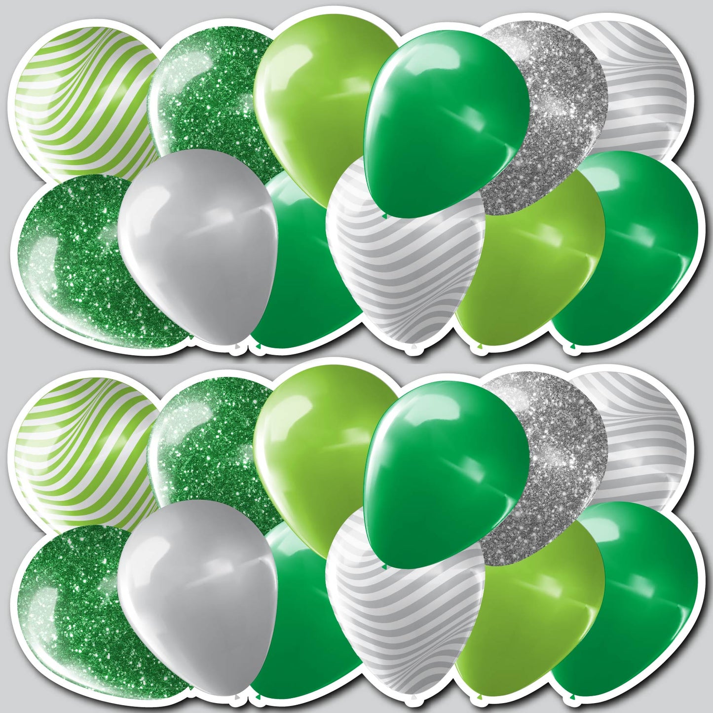 BALLOON PANEL STYLE 1 - GREEN/SILVER