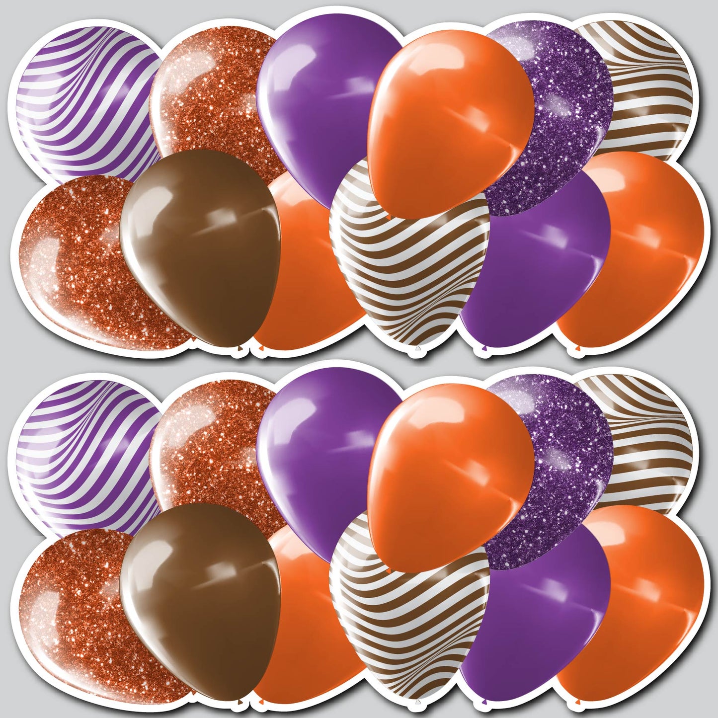 BALLOON PANEL STYLE 1 - BROWN/PURPLE/ORANGE