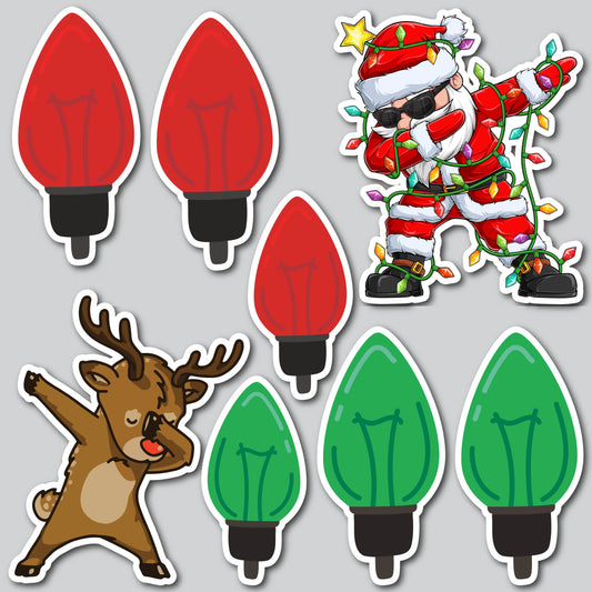 SW DABBING SANTA - SKIN TONE 1 | Yard Card Set