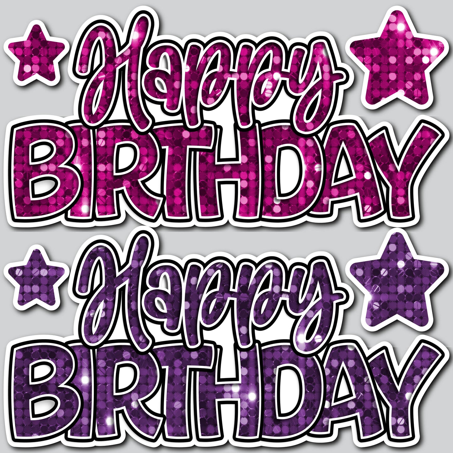 HBD SHOP PANELS - SEQUIN PINK/PURPLE