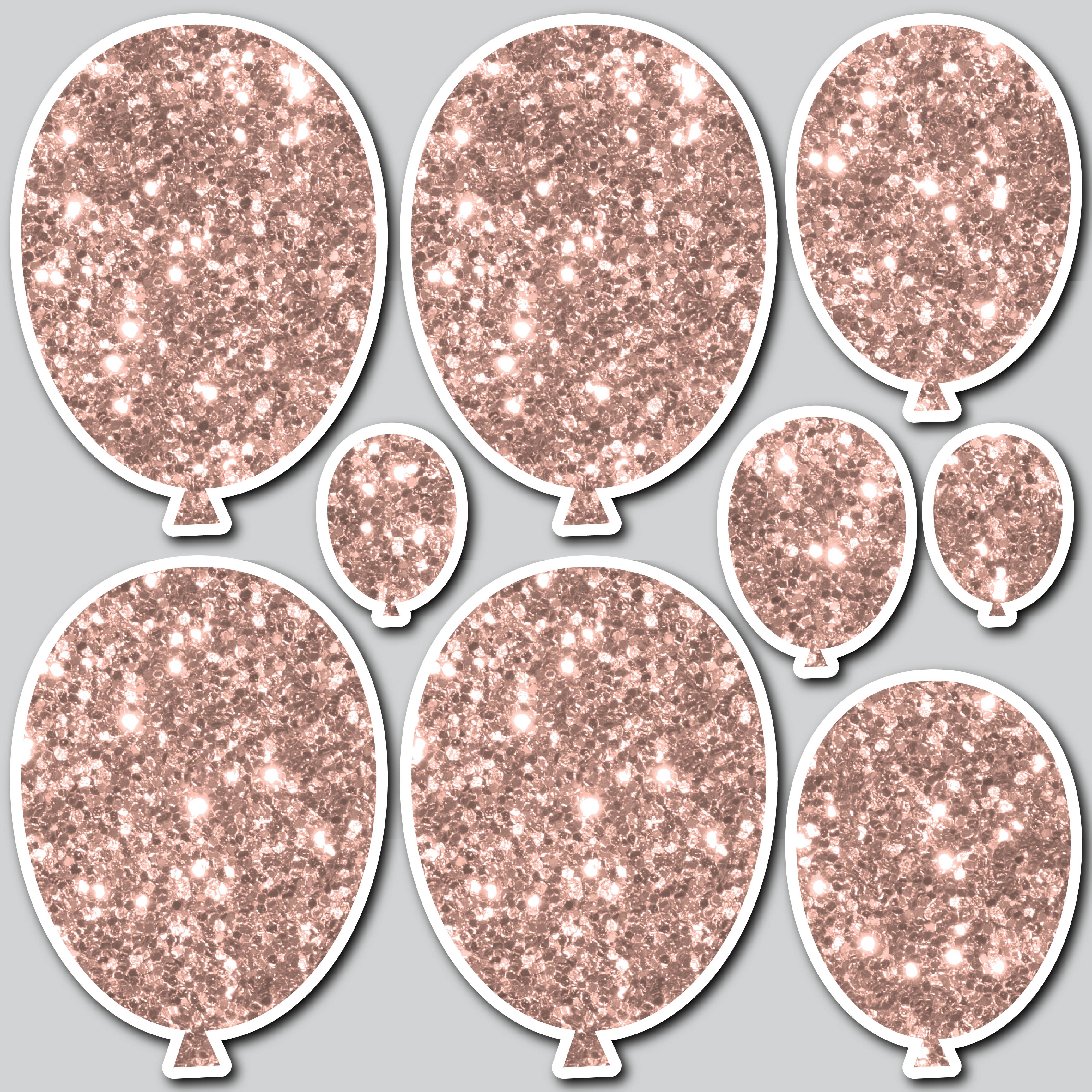 Rose Gold Glitter Balloons good Yard Cards (F001HS)