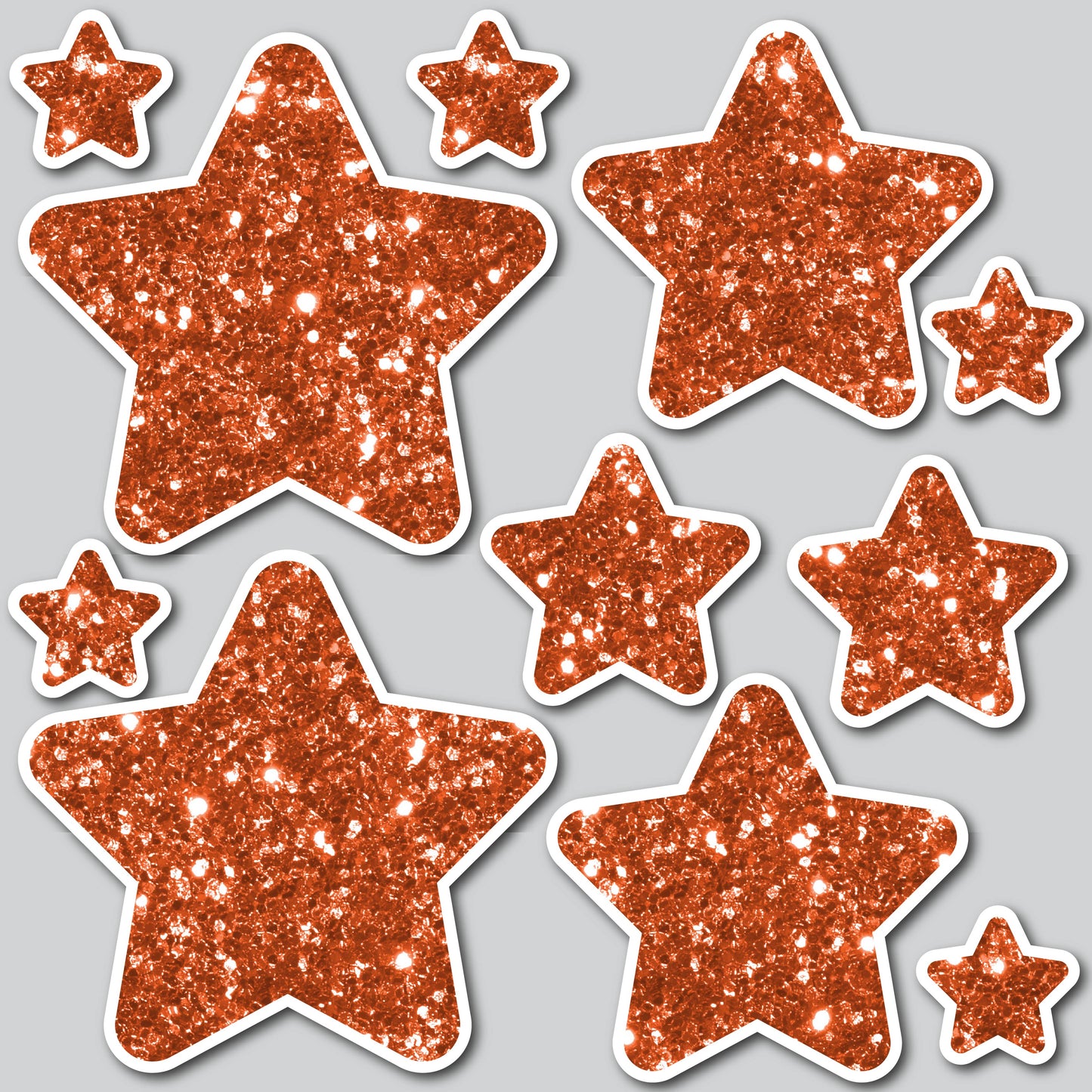 STARS - CHUNKY GLITTER ORANGE