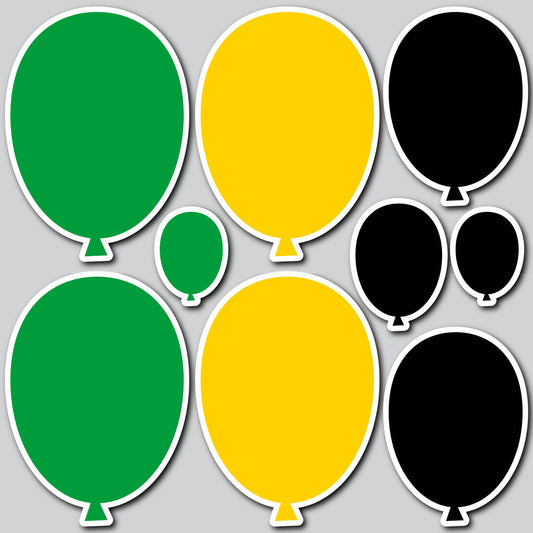 CLASSIC BALLOONS - GREEN/YELLOW/BLACK