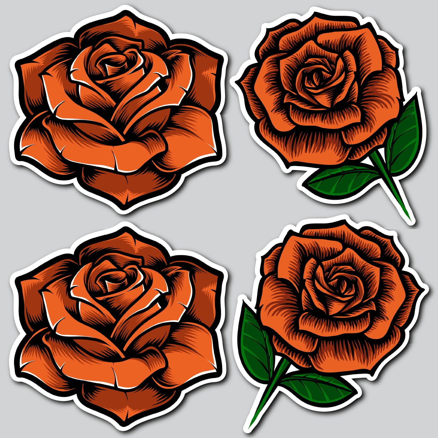 LARGE ROSES - ORANGE