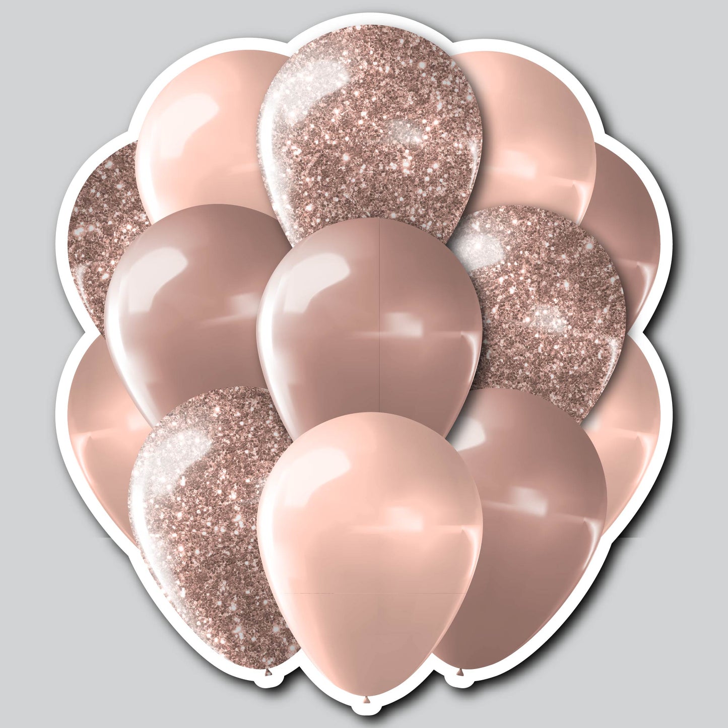 LARGE BALLOON CLUSTERS - ROSE GOLD