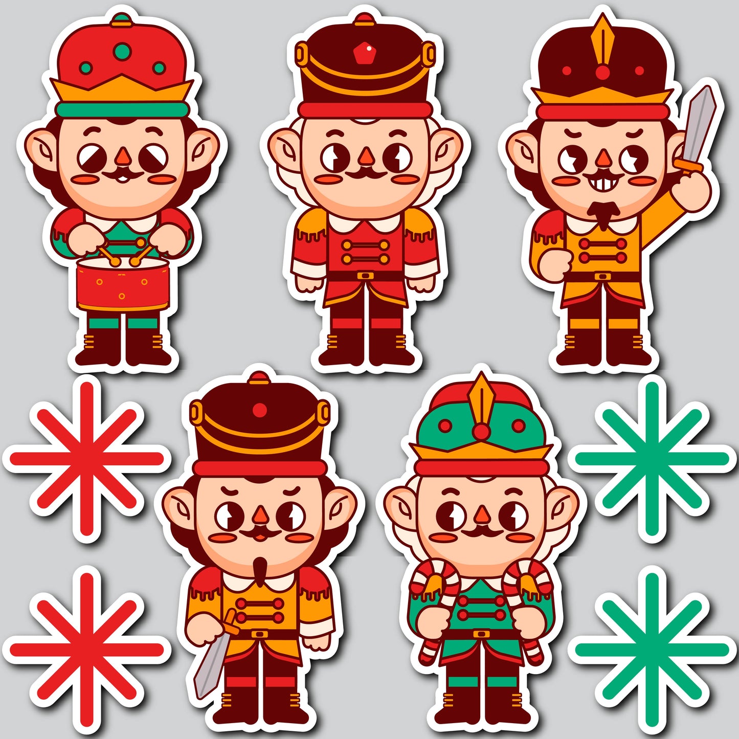 CUTE NUTCRACKERS | Yard Card Set