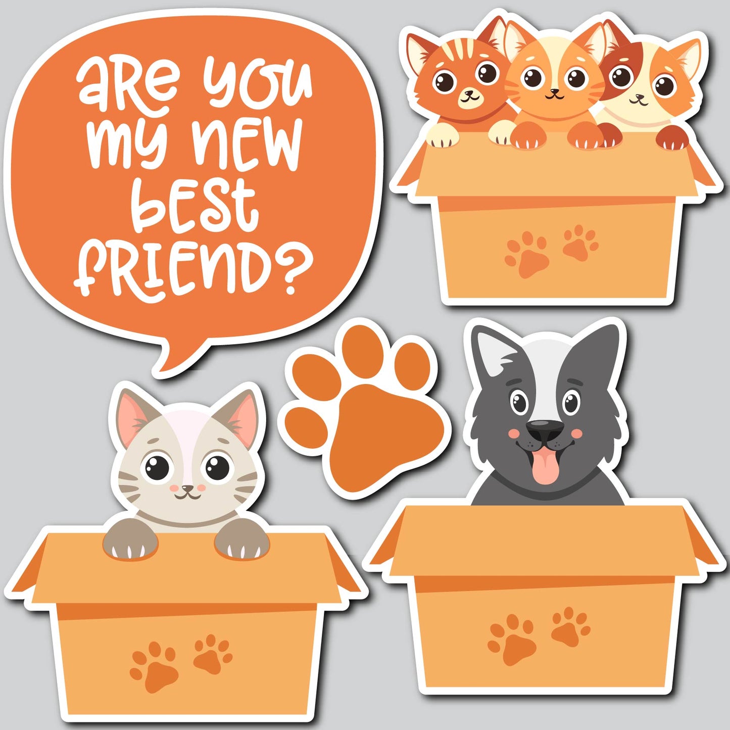 ANIMAL ADOPTION - BEST FRIEND | Yard Card Set