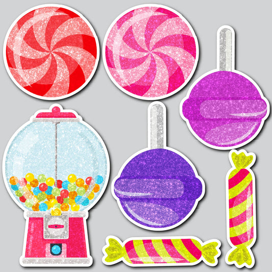 CANDY SHOP - GLITTER | Yard Card Set