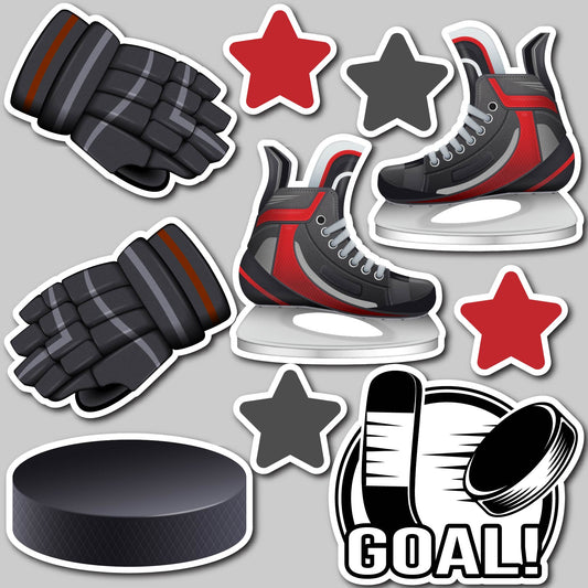 SW HOCKEY GOAL! | Yard Card Set