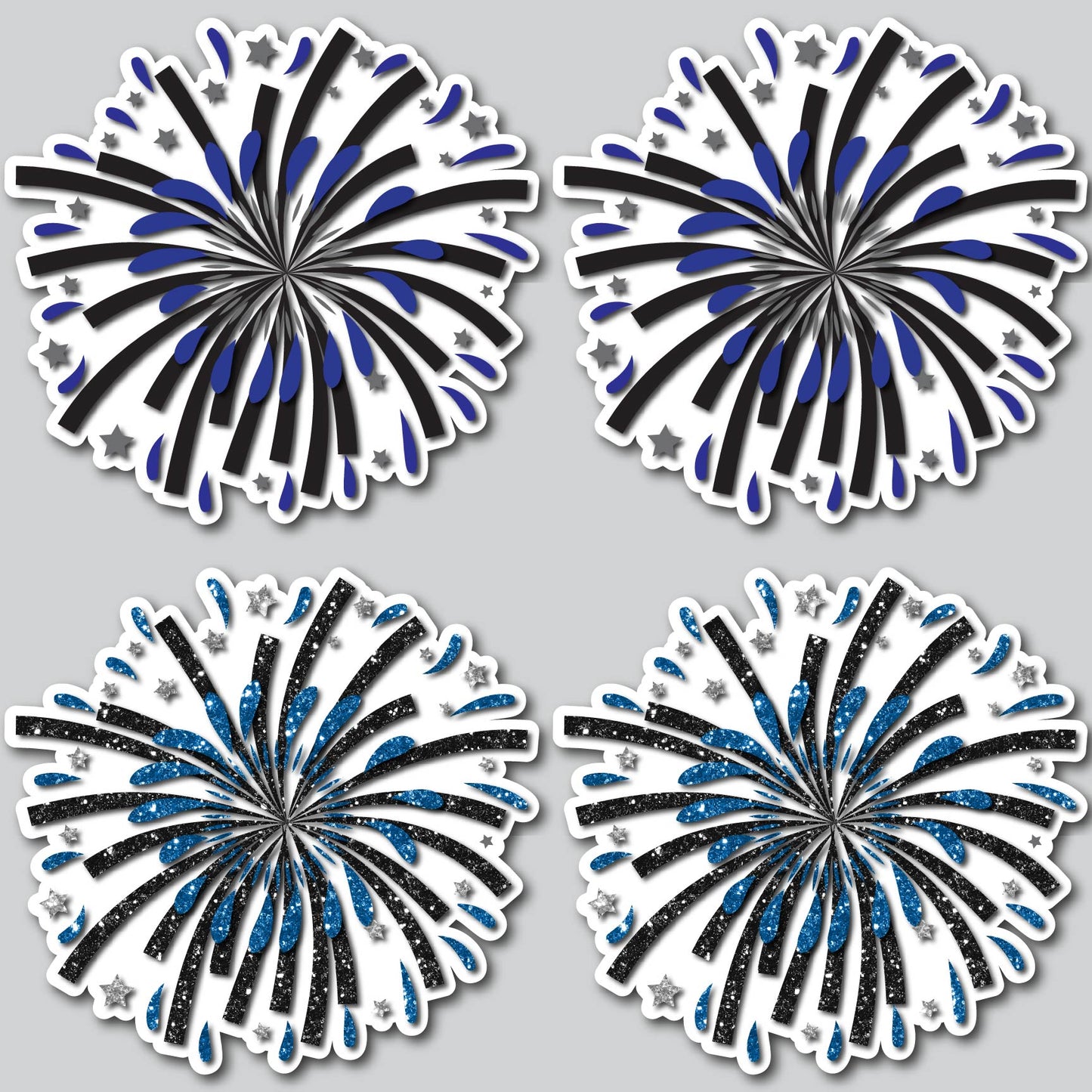 FIREWORKS - BLACK/BLUE | Yard Card Set