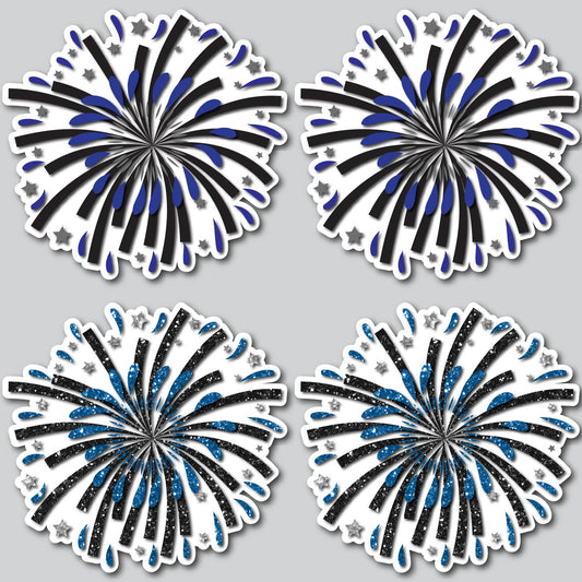 FIREWORKS - BLACK/BLUE | Yard Card Set