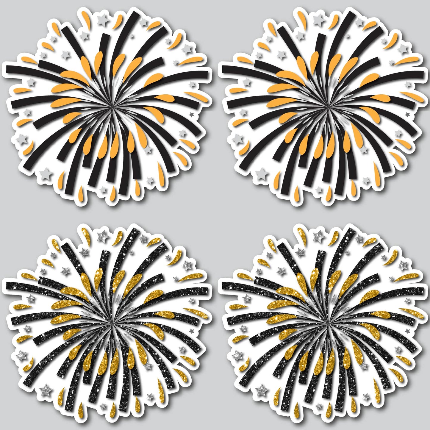 FIREWORKS - BLACK/GOLD/SILVER | Yard Card Set