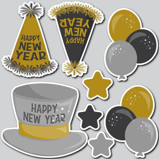 New Years PARTY | Yard Card Set