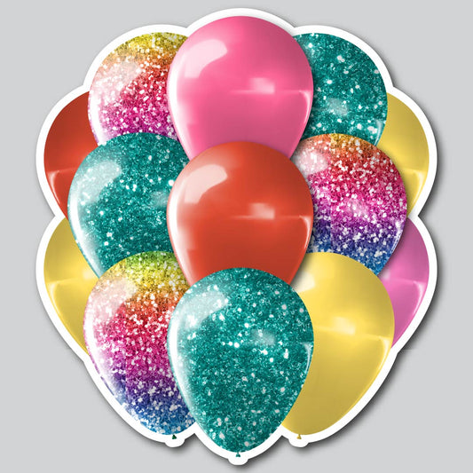 LARGE BALLOON CLUSTERS - RAINBOW-2