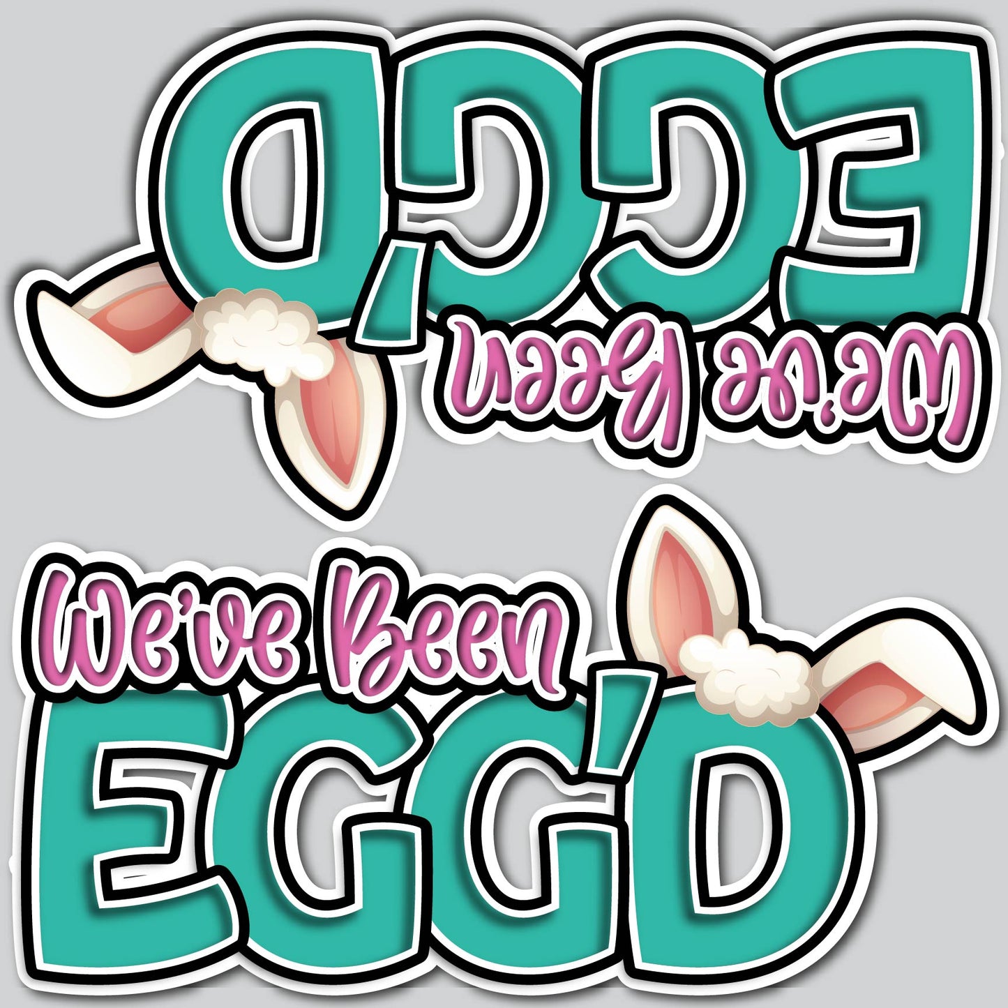 WE'VE BEEN EGG'D PANELS | Yard Card Set