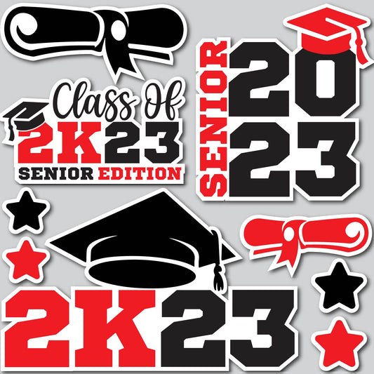 CLASS OF 2023 - BLACK/RED | Yard Card Set