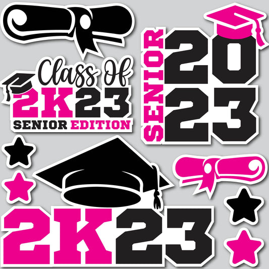 CLASS OF 2023 - BLACK/PINK | Yard Card Set