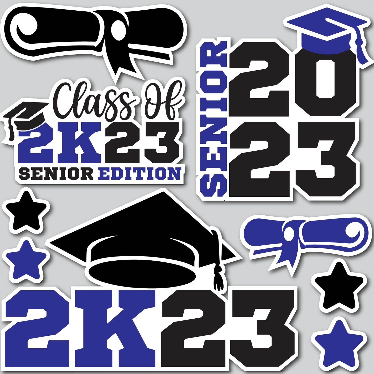 CLASS OF 2023 - BLACK/BLUE | Yard Card Set