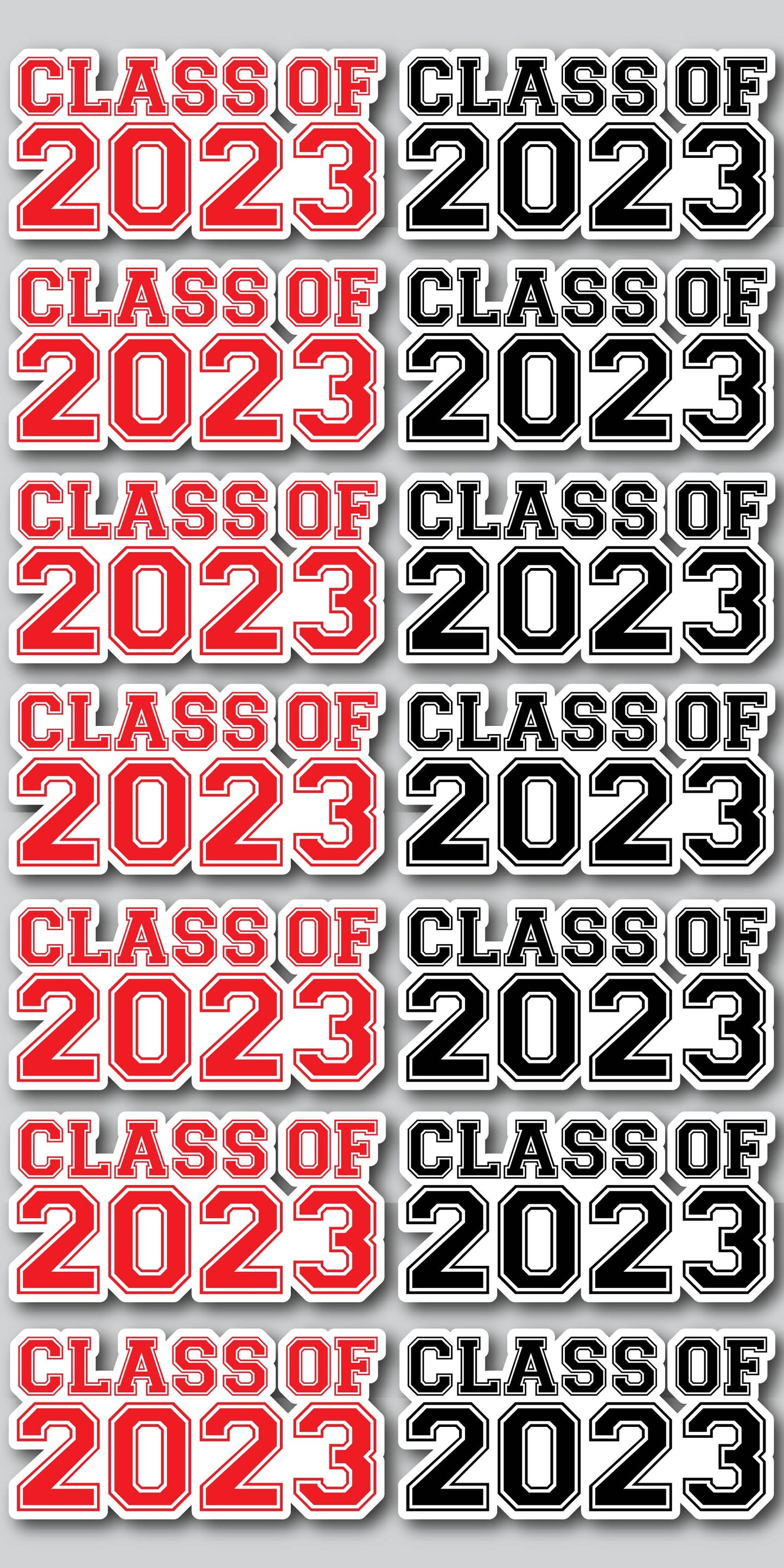 Class of 2023 (RED/BLACK) | Yard Card Set