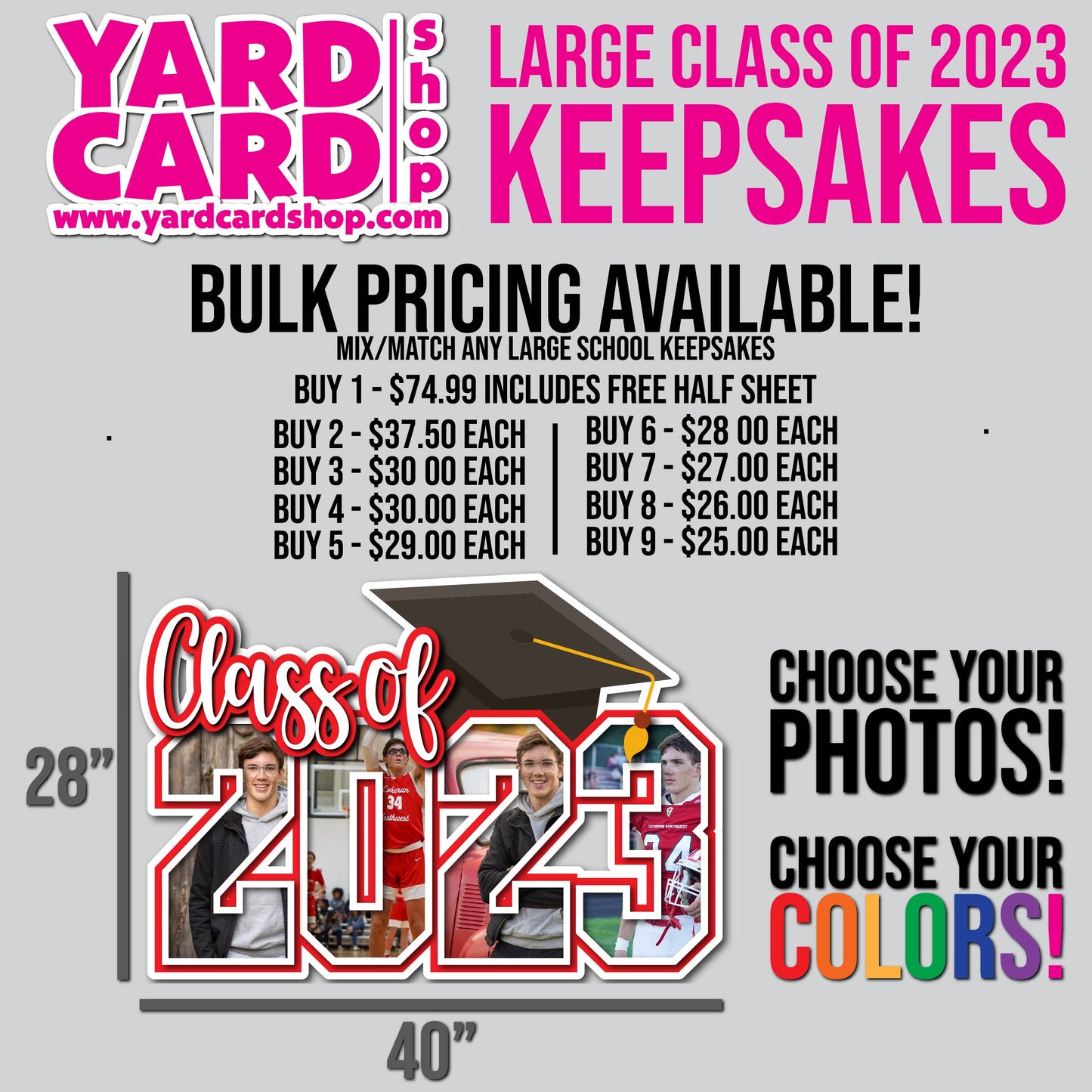 LARGE | PERSONALIZED CLASS OF 2023 GRADUATION KEEPSAKE