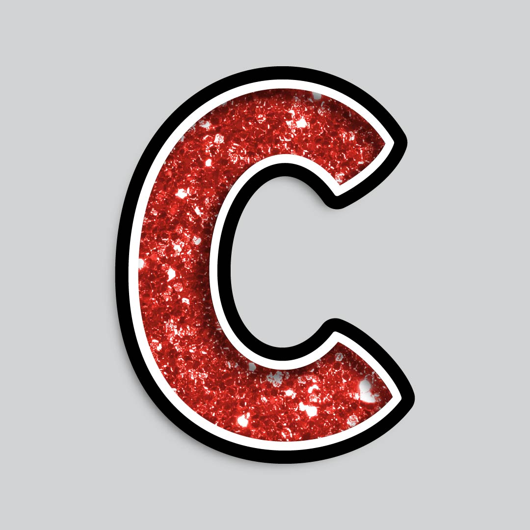 23.5” INDIVIDUAL BOUNCY RED CHUNKY GLITTER SHADOW LETTERS – Yard Card Shop